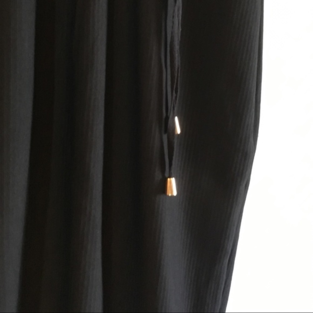 NWT Fitted Dress Maxi C. Luce Laceup Black Bodycon Sleeveless High Neck - Picture 4 of 7